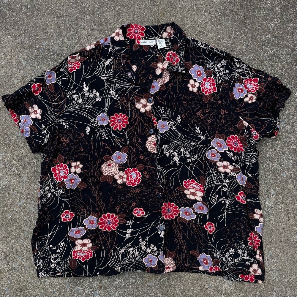 Vintage floral button up shirt